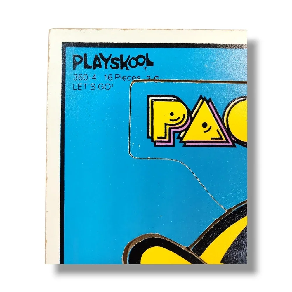 Pac-Man Jigsaw Puzzle Playskool 16 Pieces Vintage Bally‎ Midway Pac Man 1982 HTF